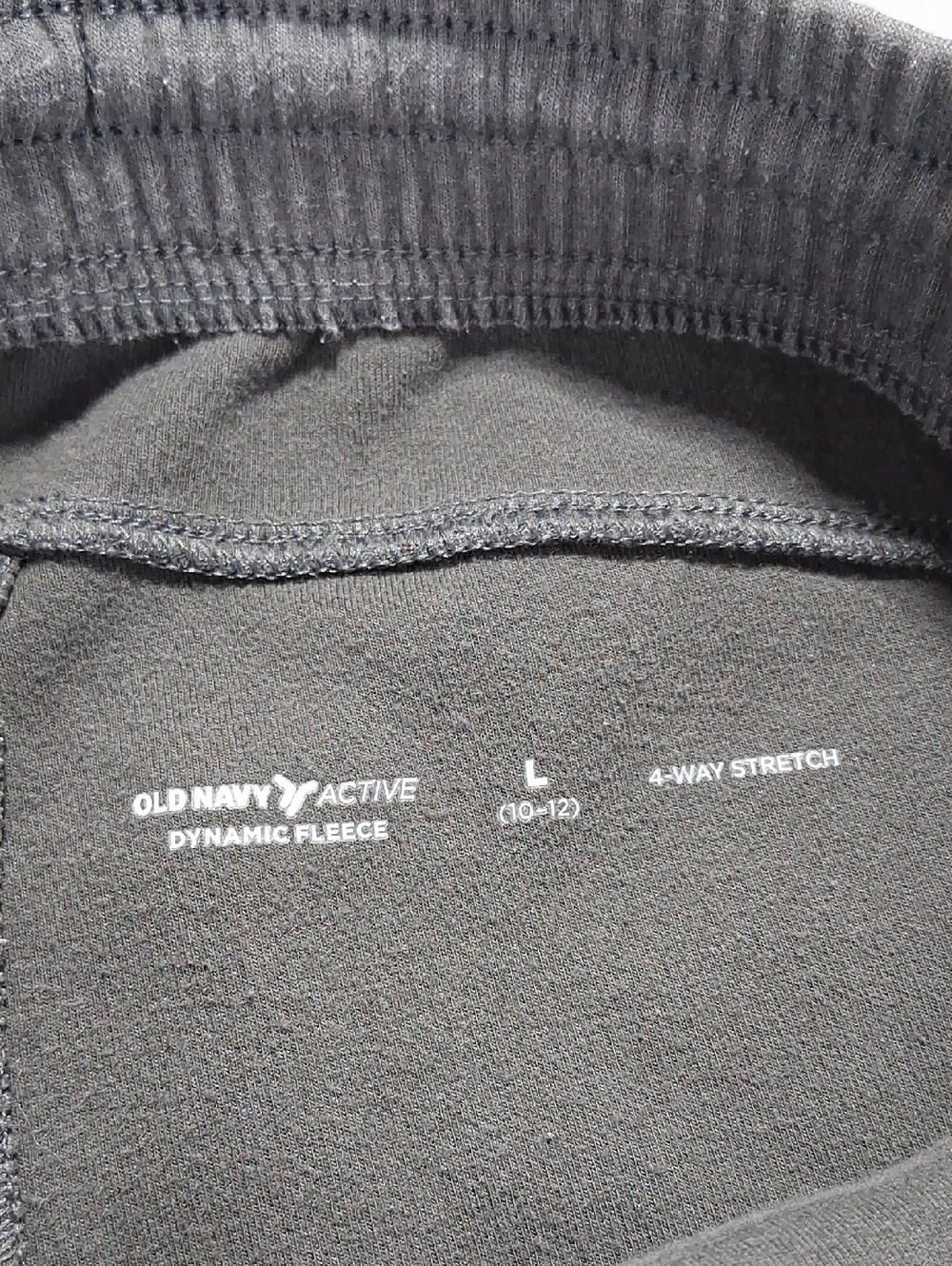 Boys Old Navy Fleece Shorts Size Large (10/12) Dark Gray Front Zipper-Pockets - Picture 2 of 6